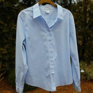Spiegel Plus Sz-14 Light Blue Stretch Buttondown Top